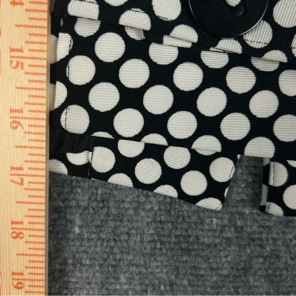 Black and White Polka Dot Cropped Jacket with 3/4 sleeves - Picture 9 of 9